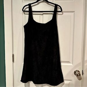 NWT Black Corduroy Sleeveless Shift Tank Dress SHEIN Large